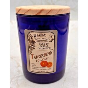 Scentsational Venice Candle Co Tangerine‎ Guava Candle Wooden Wick 11oz New!